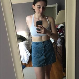 Denim Mini Skirt with front buttons